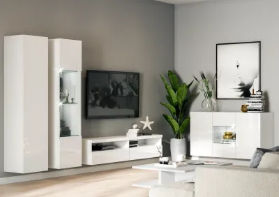 Гостиная «Флорис -7» Белый глянец (Ш*В*Г) 3600*1636*458 мм. Гостиная «Флорис -7» Белый глянец (Ш*В*Г) 3600*1636*458 мм.