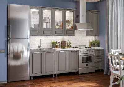 Кухня «Констанция» Графит софт 2 (900) метра