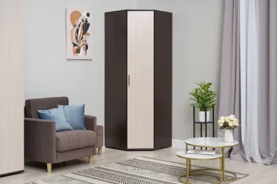 Шкаф «Белла угловой» Венге/Дуб атланта (ШхВхГ) 747x2120x747 мм