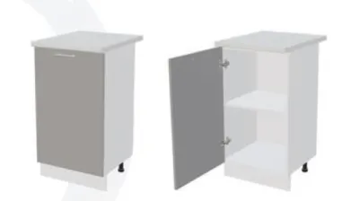 Кухня «Техно» Черный глянец Ш. ниж. ШН 500 БЕЗ СТОЛЕШНИЦЫ.