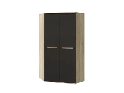 Шкаф «Ким» Угловой 2-х ств. Сонома/Графит софт (Ш*В*Г) 1100х2236х1100 мм