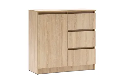 Комод «Челси» 800 (3 ящика 1 дверь) Дуб сонома (ШхВхГ) 802х768х330 мм Комод «Челси» 800 (3 ящика 1 дверь) Дуб сонома (ШхВхГ) 802х768х330 мм