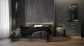 Спальня Мартина Графит/Дуб крафт Спальня Мартина Графит/Дуб крафт