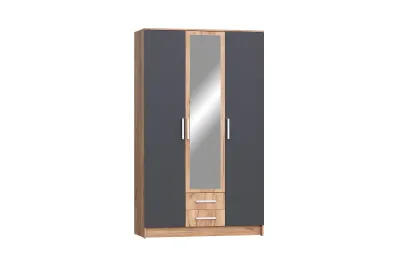 Шкаф 3-х ств. «Мартина» Графит/Дуб крафт (Ш*В*Г) 1200х2016х520 мм