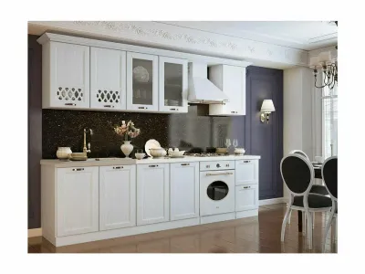 Кухня «Милано» Белый текстурный 2 метра Компоновка №2