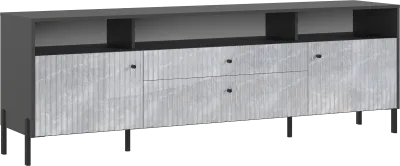 Тумба под ТВ Оливия Мрамор глянец/графит