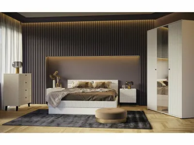 Спальня Оливия Белый глянец/белый Комплектации №1