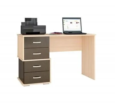 Стол письменный «Сити 2» Венге / Дуб белфорт (ВхШхГ): 750х1200х500 мм