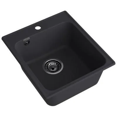 Мойка GranFest QUARZ Z-17 (квадратн), Черный (без сифона г268)
