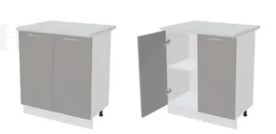 Кухня «Техно» Черный глянец Ш. ниж. ШН 800 БЕЗ СТОЛЕШНИЦЫ.