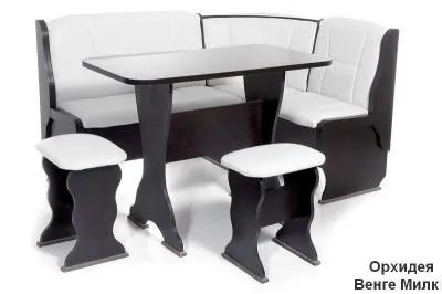 Кухонный уголок «Орхидея» Венге/Милк (ШхВхГ) 1500х850х1100 мм