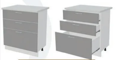 Кухня «Техно» Черный глянец Ш. ниж. ШН3Я 800 БЕЗ СТОЛЕШНИЦЫ.