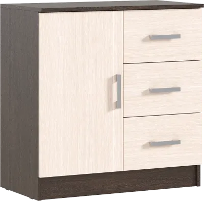 Комод «Бася» 553 (3ящ+1дв) Венге/белфорт (Ш*Г*В) 800x414x766 мм