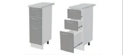 Кухня «Техно» Черный глянец Ш. ниж. ШН3Я 300 БЕЗ СТОЛЕШНИЦЫ.