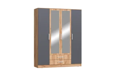 Шкаф 4-х ств. «Мартина» Графит/Дуб крафт (Ш*В*Г) 1600х2016х520 мм