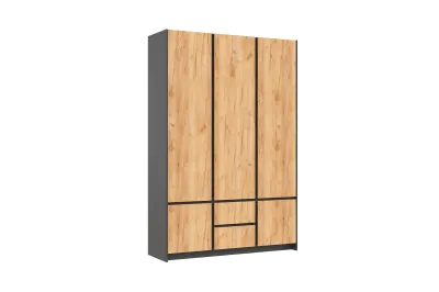 Шкаф 3-х ств. «Остин» Графит/Дуб крафт (ШхВхГ) 1500х2236х490 мм