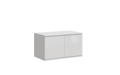 Антресоль к шкафу (900) «Челси» Белый глянец/белый (ШхВхГ) 902х504х514 мм
