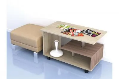 Стол журнальный «Консул 5» Ясень Шимо, Дуб Сонома (Ш*В*Г) 560х900х500 мм