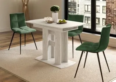 Стол обеденный Оливер-03 дуб крафт белый/дуб крафт белый Стол обеденный Оливер-03 дуб крафт белый/дуб крафт белый