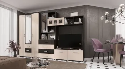 Гостиная «Белла» Дуб/Венге (ШхВхГ) 3200*2120*470 мм