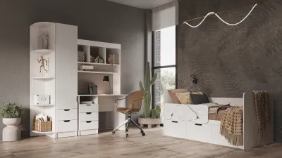 Детская Юниор-4 Шарли белый/крафт белый Вариант №2