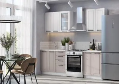 Кухня Кельн 1.6 м Софт пломбир / Софт карамель