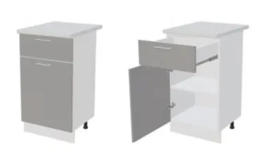 Кухня «Техно» Черный глянец Ш. ниж. ШН1Я 500 БЕЗ СТОЛЕШНИЦЫ.