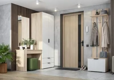 Прихожая Норд Софт пломбир/дуб сонома Вариант №1