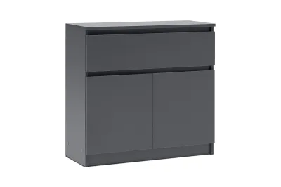 Комод «Челси» 800 (1 ящик 2 двери) Графит/графит (ШхВхГ) 802х768х330 мм