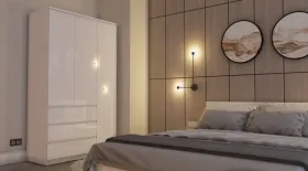 Спальня Челси Белый глянец/Белый Спальня Челси Белый глянец/Белый