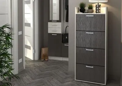 Обувница «Дели-3» Венге/дуб белфорт (Ш*В*Г) 600х1490х320 мм.