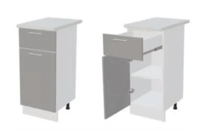 Кухня «Техно» Черный глянец Ш. ниж. ШН1Я 300 БЕЗ СТОЛЕШНИЦЫ.