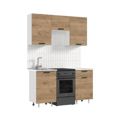 Кухня «Рио NEW» ЛДСП дуб крафт 1.5 м