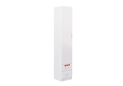 Пенал закрытый «Вега» NEW Girl белое дерево (ШхВхГ) 400х2200х402 мм