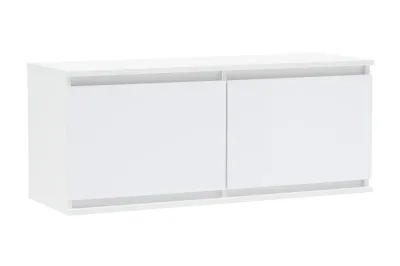 Полка навесная (Антресоль малая) «Челси» Белый глянец/белый (ШхВхГ) 1002х412х354 мм