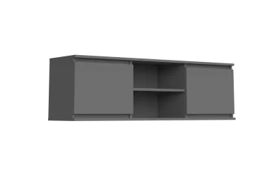 Полка открытая (Антресоль) «Челси» Графит/графит (ШхВхГ) 1352х412х354 мм