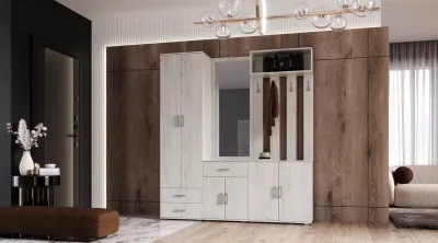 Прихожая Ева NEW Дуб крафт белый Вариант №3