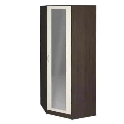 Шкаф угловой с зеркалом Ронда ШКУ Венге/дуб белфорт 87*87 см