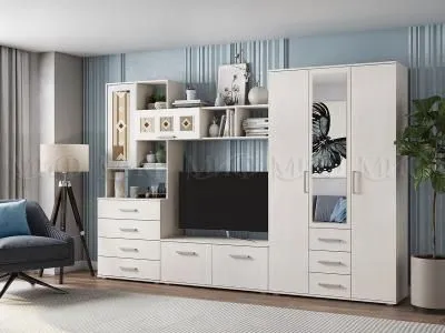 Гостиная «Белла» Сандал светлый (Ш*В*Г) 3200*2120*470 мм.