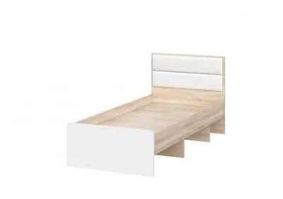Кровать Норд КР-90 Софт пломбир/дуб сонома 90 см