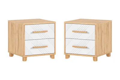 Тумбы «Ирис» Браш вайт/Дуб крафт (ШхВхГ) 2435*443*426 мм