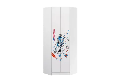 Шкаф угловой «Вега» NEW boy белое дерево (ШхВхГ) (800х800)х2200х402 мм