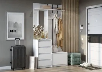 Прихожая Айден ВШ06-1100  Белый 110 см Прихожая Айден ВШ06-1100  Белый 110 см