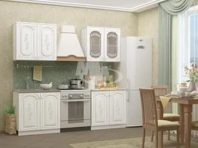 Кухня «Лиза-2» Белый матовый/Антарес МДФ 1,6 метра