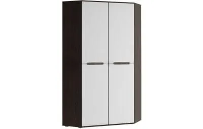 Шкаф «Ким» Угловой 2-х ств. Венге/Белый глянец (Ш*В*Г) 1100х2236х1100 мм