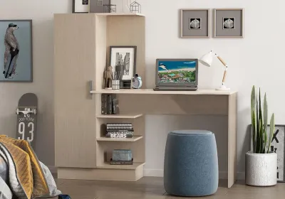 Стол компьютерный «М-1» Дуб белёный (Ш*В*Г) 1450х1350х502 мм