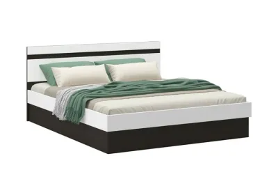Кровать 1.4 «Ким» Венге/Белый глянец (Ш*В*Г) 1471х800х2037 мм