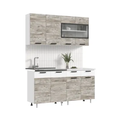 Кухня «Рио NEW» ЛДСП дуб крафт светлый 1.6 м