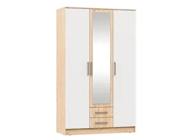 Шкаф 3-х ств. «Мартина» Дуб Сонома/Белый глянец (Ш*В*Г) 1200х2016х520 мм