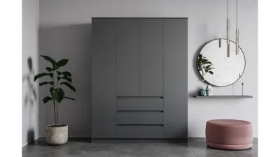 Шкаф «Челси» 1600 Графит/графит (ШхВхГ) 1602х2022х514 мм